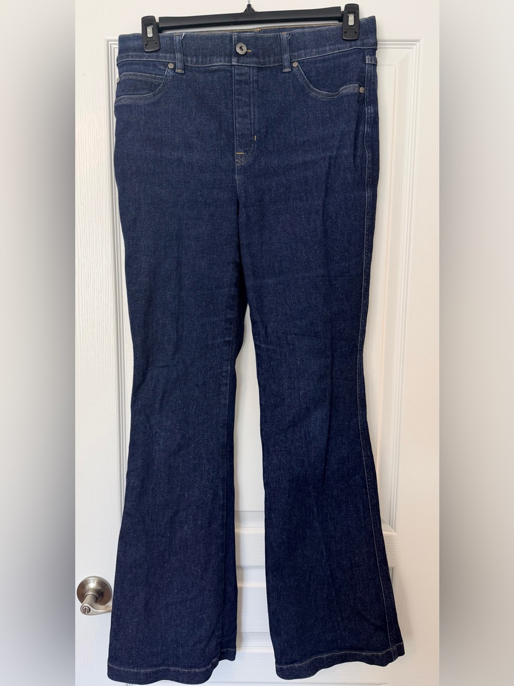 Spanx SPANXshape EveryWear Pull-On Flare Jeans Dark Blue Large